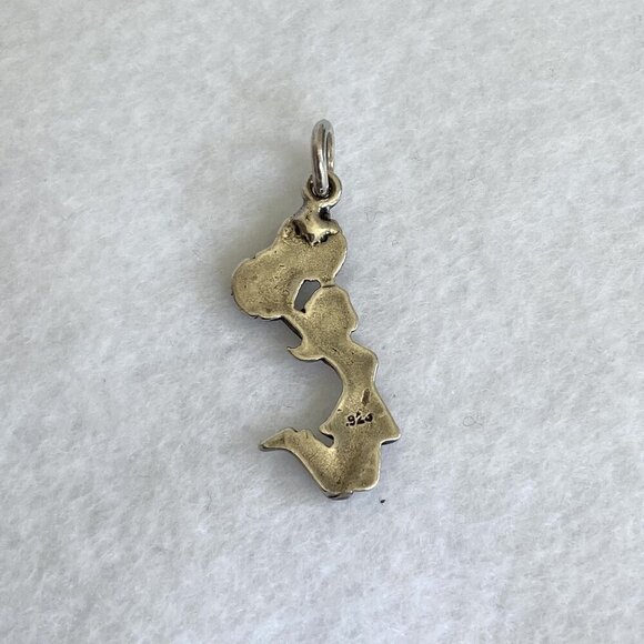 Sterling Silver 925 Jumping Cheerleader Pom Pom Cheer Charm Pendant - Picture 8 of 16